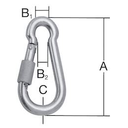 1159284 - Feuerwehrkarabiner mit Schraubsicherung