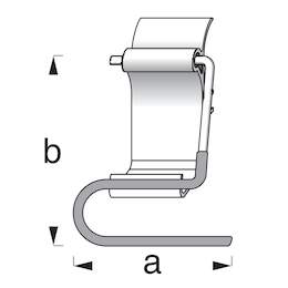 1202373 - Skihalter Typ 22 Stahl blank