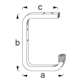 1202388 - Wand/Deckenhaken verz. 115x160x100mm,max.Belast.30kg