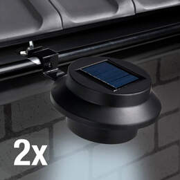 1304592 - Solar Dachrinnenleuchte 2er Set, schwarz