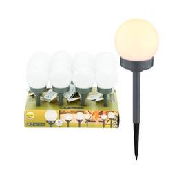 1304799 - Solarleuchte Kugel, wei&szlig;-grau DM 100mm, H 350mm