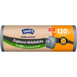 1315935 - Abfallsäcke 120l 8er silber 82x90cm m.Zugband extra stark