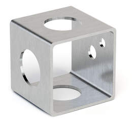 1328681 - Befestigungsw&uuml;rfel silber 40x40x40