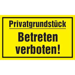 1177429 - Hinweisschild 250x150mm Privatgrundst.betreten,1Stk.