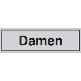 1177300 - Türschild selbstkl.150x45mm silbermatt,Damen,1Stk.