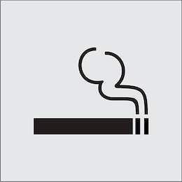 1201846 - Türschild selbstkl.75x75mm Edelst.Optik,Rauchen ges.1Stk.