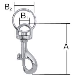 1159376 - Karabinerhaken mit Schlüsselring