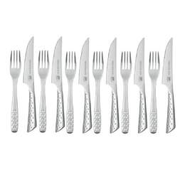 1249798 - Steak Set Deluxe, Edelstahl, 6x Messer, 6x Gabel