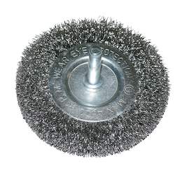 1126508 - Rundbürste gewellt DM 75mm Schaft 6mm Stahldraht 0,30mm