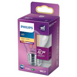 1265485 - LED Tropfen Fila 40 W E27 WW 470lm klar warmweiß